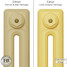 CI-RK-YELLOW-002 - Shelbourne Yellow 3 Column Victorian Cast Iron Radiator H450mm x W871mm CI-RK-YELLOW-002 - Shelbourne Yellow 3 Column Victorian Cast Iron Radiator H450mm x W871mm