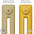 CI-RK-YELLOW-006 - Shelbourne Yellow 3 Column Victorian Cast Iron Radiator H450mm x W871mm CI-RK-YELLOW-006 - Shelbourne Yellow 3 Column Victorian Cast Iron Radiator H450mm x W871mm