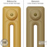 CI-RK-YELLOW-001 - Shelbourne Yellow 3 Column Victorian Cast Iron Radiator H645mm x W457mm CI-RK-YELLOW-001 - Shelbourne Yellow 3 Column Victorian Cast Iron Radiator H645mm x W457mm