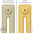 CI-RK-YELLOW-003 - Shelbourne Yellow 3 Column Victorian Cast Iron Radiator H645mm x W457mm CI-RK-YELLOW-003 - Shelbourne Yellow 3 Column Victorian Cast Iron Radiator H645mm x W457mm