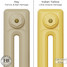 CI-RK-YELLOW-004 - Shelbourne Yellow 3 Column Victorian Cast Iron Radiator H645mm x W457mm CI-RK-YELLOW-004 - Shelbourne Yellow 3 Column Victorian Cast Iron Radiator H645mm x W457mm