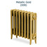 CI-SH450-GLD-008 - Shelbourne Gold 3 Column Victorian Cast Iron Radiator H450mm x W812mm CI-SH450-GLD-008 - Shelbourne Gold 3 Column Victorian Cast Iron Radiator H450mm x W812mm