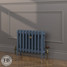 CI-RK460-BLU-FB-LS04 - Rook Blue 2 Column Victorian Cast Iron Radiator H460mm x W398mm CI-RK460-BLU-FB-LS04 - Rook Blue 2 Column Victorian Cast Iron Radiator H460mm x W398mm