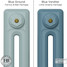 CI-RK-BLUE-002 - Rook Blue 2 Column Victorian Cast Iron Radiator H460mm x W398mm CI-RK-BLUE-002 - Rook Blue 2 Column Victorian Cast Iron Radiator H460mm x W398mm