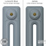 CI-RK-BLUE-009 - Rook Blue 2 Column Victorian Cast Iron Radiator H460mm x W398mm CI-RK-BLUE-009 - Rook Blue 2 Column Victorian Cast Iron Radiator H460mm x W398mm
