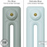 CI-RK-BLUE-004 - Rook Blue 2 Column Victorian Cast Iron Radiator H460mm x W458mm CI-RK-BLUE-004 - Rook Blue 2 Column Victorian Cast Iron Radiator H460mm x W458mm