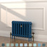 CI-RK460-BLU-TH - Rook Blue 2 Column Victorian Cast Iron Radiator H460mm x W883mm CI-RK460-BLU-TH - Rook Blue 2 Column Victorian Cast Iron Radiator H460mm x W883mm