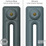 CI-RK-BLUE-006 - Rook Blue 2 Column Victorian Cast Iron Radiator H760mm x W839mm CI-RK-BLUE-006 - Rook Blue 2 Column Victorian Cast Iron Radiator H760mm x W839mm