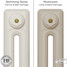 CI-RK-CREAM-021 - Rook Cream 2 Column Victorian Cast Iron Radiator H460mm x W458mm CI-RK-CREAM-021 - Rook Cream 2 Column Victorian Cast Iron Radiator H460mm x W458mm