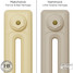 CI-RK-CREAM-013 - Rook Cream 2 Column Victorian Cast Iron Radiator H460mm x W1247mm CI-RK-CREAM-013 - Rook Cream 2 Column Victorian Cast Iron Radiator H460mm x W1247mm