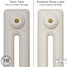 CI-RK-CREAM-024 - Rook Cream 2 Column Victorian Cast Iron Radiator H460mm x W1247mm CI-RK-CREAM-024 - Rook Cream 2 Column Victorian Cast Iron Radiator H460mm x W1247mm