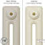CI-RK-CREAM-014 - Rook Cream 2 Column Victorian Cast Iron Radiator H660mm x W524mm CI-RK-CREAM-014 - Rook Cream 2 Column Victorian Cast Iron Radiator H660mm x W524mm