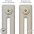 CI-RK-CREAM-001 - Rook Cream 2 Column Victorian Cast Iron Radiator H660mm x W586mm CI-RK-CREAM-001 - Rook Cream 2 Column Victorian Cast Iron Radiator H660mm x W586mm
