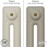 CI-RK-CREAM-025 - Rook Cream 2 Column Victorian Cast Iron Radiator H660mm x W647mm CI-RK-CREAM-025 - Rook Cream 2 Column Victorian Cast Iron Radiator H660mm x W647mm