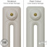 CI-RK-CREAM-022 - Rook Cream 2 Column Victorian Cast Iron Radiator H660mm x W954mm CI-RK-CREAM-022 - Rook Cream 2 Column Victorian Cast Iron Radiator H660mm x W954mm