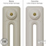 CI-RK-CREAM-002 - Rook Cream 2 Column Victorian Cast Iron Radiator H660mm x W1199mm CI-RK-CREAM-002 - Rook Cream 2 Column Victorian Cast Iron Radiator H660mm x W1199mm