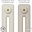 CI-RK-CREAM-018 - Rook Cream 2 Column Victorian Cast Iron Radiator H660mm x W1199mm CI-RK-CREAM-018 - Rook Cream 2 Column Victorian Cast Iron Radiator H660mm x W1199mm