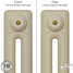 CI-RK-CREAM-003 - Rook Cream 2 Column Victorian Cast Iron Radiator H760mm x W653mm CI-RK-CREAM-003 - Rook Cream 2 Column Victorian Cast Iron Radiator H760mm x W653mm