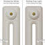 CI-RK-CREAM-027 - Rook Cream 2 Column Victorian Cast Iron Radiator H760mm x W963mm CI-RK-CREAM-027 - Rook Cream 2 Column Victorian Cast Iron Radiator H760mm x W963mm