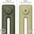CI-RK-GREEN-003 - Rook Green 2 Column Victorian Cast Iron Radiator H460mm x W398mm CI-RK-GREEN-003 - Rook Green 2 Column Victorian Cast Iron Radiator H460mm x W398mm