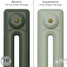 CI-RK-GREEN-004 - Rook Green 2 Column Victorian Cast Iron Radiator H460mm x W398mm CI-RK-GREEN-004 - Rook Green 2 Column Victorian Cast Iron Radiator H460mm x W398mm