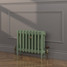CI-RK460-GRN-FB-LS02 - Rook Green 2 Column Victorian Cast Iron Radiator H460mm x W398mm CI-RK460-GRN-FB-LS02 - Rook Green 2 Column Victorian Cast Iron Radiator H460mm x W398mm