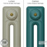 CI-RK-GREEN-012 - Rook Green 2 Column Victorian Cast Iron Radiator H460mm x W458mm CI-RK-GREEN-012 - Rook Green 2 Column Victorian Cast Iron Radiator H460mm x W458mm