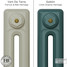 CI-RK-GREEN-016 - Rook Green 2 Column Victorian Cast Iron Radiator H660mm x W402mm CI-RK-GREEN-016 - Rook Green 2 Column Victorian Cast Iron Radiator H660mm x W402mm