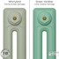 CI-RK-GREEN-017 - Rook Green 2 Column Victorian Cast Iron Radiator H760mm x W344mm CI-RK-GREEN-017 - Rook Green 2 Column Victorian Cast Iron Radiator H760mm x W344mm