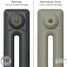 CI-RK-GREY-022 - Rook Grey 2 Column Victorian Cast Iron Radiator H460mm x W337mm CI-RK-GREY-022 - Rook Grey 2 Column Victorian Cast Iron Radiator H460mm x W337mm