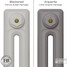 CI-RK-GREY-001 - Rook Grey 2 Column Victorian Cast Iron Radiator H460mm x W762mm CI-RK-GREY-001 - Rook Grey 2 Column Victorian Cast Iron Radiator H460mm x W762mm