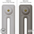 CI-RK-GREY-003 - Rook Grey 2 Column Victorian Cast Iron Radiator H460mm x W762mm CI-RK-GREY-003 - Rook Grey 2 Column Victorian Cast Iron Radiator H460mm x W762mm