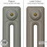 CI-RK-GREY-020 - Rook Grey 2 Column Victorian Cast Iron Radiator H460mm x W762mm CI-RK-GREY-020 - Rook Grey 2 Column Victorian Cast Iron Radiator H460mm x W762mm