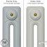CI-RK-GREY-018 - Rook Grey 2 Column Victorian Cast Iron Radiator H460mm x W822mm CI-RK-GREY-018 - Rook Grey 2 Column Victorian Cast Iron Radiator H460mm x W822mm