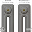 CI-RK-GREY-021 - Rook Grey 2 Column Victorian Cast Iron Radiator H660mm x W341mm CI-RK-GREY-021 - Rook Grey 2 Column Victorian Cast Iron Radiator H660mm x W341mm