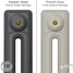 CI-RK-GREY-012 - Rook Grey 2 Column Victorian Cast Iron Radiator H660mm x W524mm CI-RK-GREY-012 - Rook Grey 2 Column Victorian Cast Iron Radiator H660mm x W524mm