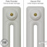 CI-RK-GREY-017 - Rook Grey 2 Column Victorian Cast Iron Radiator H660mm x W524mm CI-RK-GREY-017 - Rook Grey 2 Column Victorian Cast Iron Radiator H660mm x W524mm