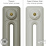CI-RK-GREY-025 - Rook Grey 2 Column Victorian Cast Iron Radiator H660mm x W524mm CI-RK-GREY-025 - Rook Grey 2 Column Victorian Cast Iron Radiator H660mm x W524mm