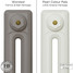 CI-RK-GREY-026 - Rook Grey 2 Column Victorian Cast Iron Radiator H660mm x W524mm CI-RK-GREY-026 - Rook Grey 2 Column Victorian Cast Iron Radiator H660mm x W524mm