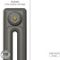CI-RK-GREY-031 - Rook Grey 2 Column Victorian Cast Iron Radiator H760mm x W282mm CI-RK-GREY-031 - Rook Grey 2 Column Victorian Cast Iron Radiator H760mm x W282mm
