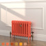 CI-RK460-ORG-TH - Rook Orange 2 Column Victorian Cast Iron Radiator H460mm x W458mm CI-RK460-ORG-TH - Rook Orange 2 Column Victorian Cast Iron Radiator H460mm x W458mm