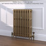 CI-SH745-10-MET-PALE-GOLD-LS01 - Shelbourne 3 Column Victorian Cast Iron Radiator H745mm x W402mm CI-SH745-10-MET-PALE-GOLD-LS01 - Shelbourne 3 Column Victorian Cast Iron Radiator H745mm x W402mm