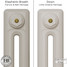CI-RK-CREAM-007 - Rook 2 Column Victorian Cast Iron Radiator H460mm x W822mm CI-RK-CREAM-007 - Rook 2 Column Victorian Cast Iron Radiator H460mm x W822mm