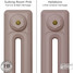 CI-RK-PINK-010 - Rook 2 Column Victorian Cast Iron Radiator H460mm x W822mm CI-RK-PINK-010 - Rook 2 Column Victorian Cast Iron Radiator H460mm x W822mm