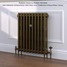 CI-RK760-10-MET-OLD-GOLD-LS01 - Rook 2 Column Victorian Cast Iron Radiator H760mm x W777mm CI-RK760-10-MET-OLD-GOLD-LS01 - Rook 2 Column Victorian Cast Iron Radiator H760mm x W777mm