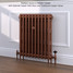 CI-RK760-10-MET-COPPER-LS01 - Rook 2 Column Victorian Cast Iron Radiator H760mm x W839mm CI-RK760-10-MET-COPPER-LS01 - Rook 2 Column Victorian Cast Iron Radiator H760mm x W839mm