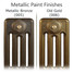 CI-RC-METALLIC-05-06 - Richmond 4 Column Victorian Cast Iron Radiator H460mm x W1251mm CI-RC-METALLIC-05-06 - Richmond 4 Column Victorian Cast Iron Radiator H460mm x W1251mm