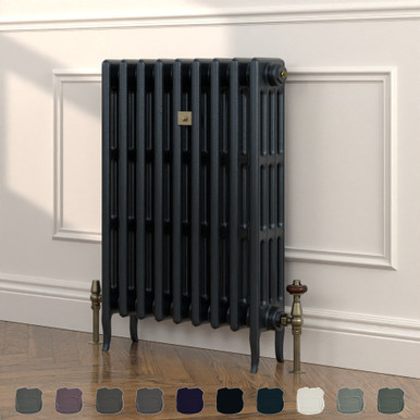 Richmond Black 4 Column Victorian Cast Iron Radiator H813mm x W214mm ...
