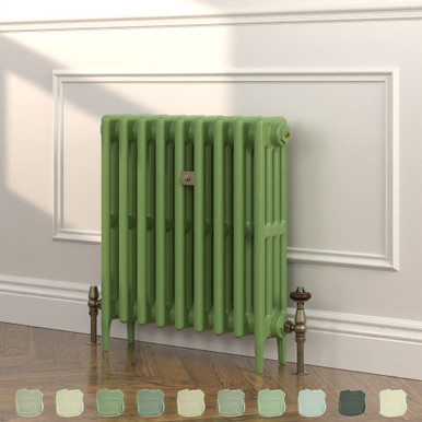 Green Radiator Net Richmond Green 4 Column Victorian Cast Iron Radiator H660mm x W899mm ...