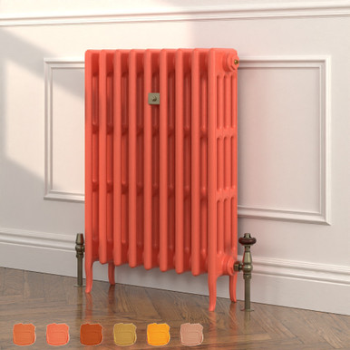 Yarra Ranges Radiators Richmond Orange 4 Column Victorian Cast Iron Radiator H813mm x W1717mm ...
